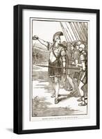 Pelopidas Leading the Thebans at the Battle of Leuctra (Litho)-English-Framed Giclee Print