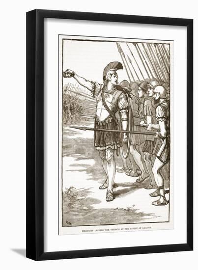 Pelopidas Leading the Thebans at the Battle of Leuctra (Litho)-English-Framed Giclee Print