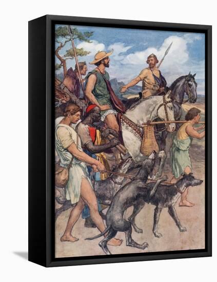 Pelopidas Setting Out for Thebes-William Rainey-Framed Stretched Canvas