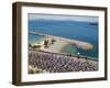 Peloton Along Mediterranean Sea, Third Stage of Tour de France, Marseille, July 7, 2009-null-Framed Photographic Print