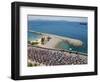 Peloton Along Mediterranean Sea, Third Stage of Tour de France, Marseille, July 7, 2009-null-Framed Photographic Print