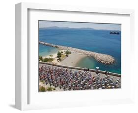 Peloton Along Mediterranean Sea, Third Stage of Tour de France, Marseille, July 7, 2009-null-Framed Photographic Print