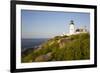 Pemaquid Light and Wild Roses, Pemaquid Point Peninsula, Near New Harbor, Maine, USA-Lynn M^ Stone-Framed Photographic Print