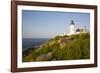 Pemaquid Light and Wild Roses, Pemaquid Point Peninsula, Near New Harbor, Maine, USA-Lynn M^ Stone-Framed Photographic Print