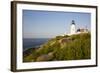 Pemaquid Light and Wild Roses, Pemaquid Point Peninsula, Near New Harbor, Maine, USA-Lynn M^ Stone-Framed Photographic Print