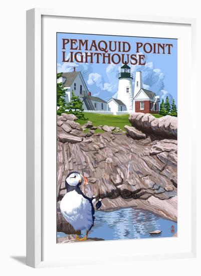 Pemaquid Lighthouse - Maine-Lantern Press-Framed Art Print