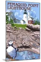 Pemaquid Lighthouse - Maine-Lantern Press-Mounted Art Print