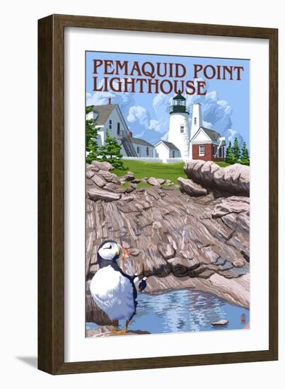 Pemaquid Lighthouse - Maine-Lantern Press-Framed Art Print