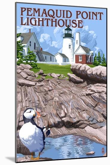 Pemaquid Lighthouse - Maine-Lantern Press-Mounted Art Print