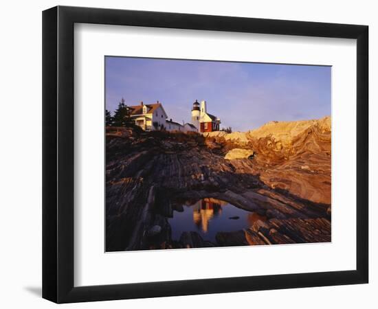 Pemaquid Lighthouse Reflecting in Tide Pool-James Randklev-Framed Photographic Print