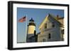 Pemaquid Point Lighthouse at sunset, Pemaquid Point SP, Maine, USA-Michel Hersen-Framed Photographic Print