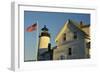 Pemaquid Point Lighthouse at sunset, Pemaquid Point SP, Maine, USA-Michel Hersen-Framed Photographic Print