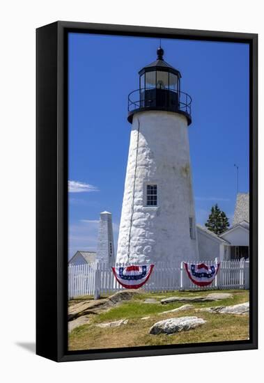 Pemaquid Point Lighthouse near Bristol, Maine, USA-Chuck Haney-Framed Stretched Canvas