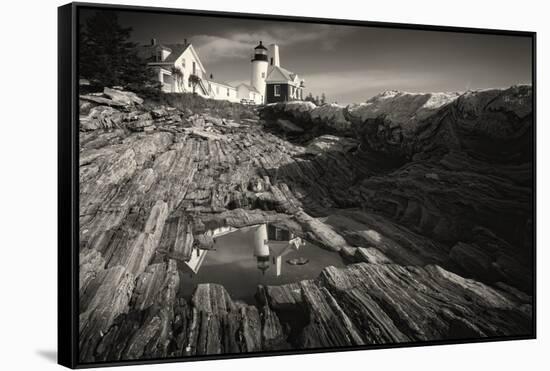 Pemaquid Point Reflection-George Oze-Framed Stretched Canvas