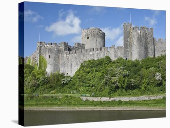 Pembroke Castle in Pembroke, Pembrokeshire, Wales, United Kingdom, Europe-David Clapp-Stretched Canvas