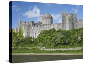 Pembroke Castle in Pembroke, Pembrokeshire, Wales, United Kingdom, Europe-David Clapp-Stretched Canvas