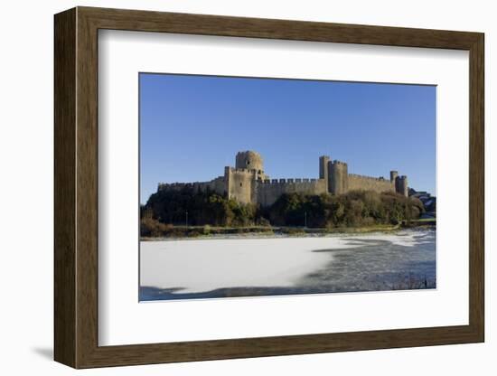 Pembroke Castle Wales in winter-Charles Bowman-Framed Photographic Print