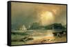 Pembroke Castle-J. M. W. Turner-Framed Stretched Canvas