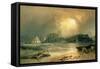 Pembroke Castle-J. M. W. Turner-Framed Stretched Canvas