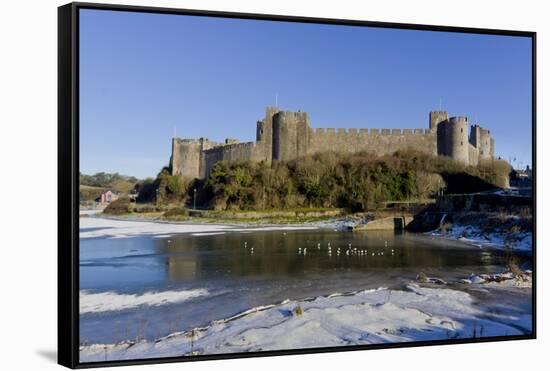 Pembroke Castle-Charles Bowman-Framed Stretched Canvas