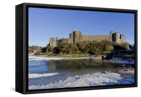 Pembroke Castle-Charles Bowman-Framed Stretched Canvas