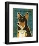 Pembroke Welsh Corgi (Tri-Color)-John W^ Golden-Framed Art Print