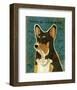 Pembroke Welsh Corgi (Tri-Color)-John W^ Golden-Framed Art Print