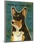 Pembroke Welsh Corgi (Tri-Color)-John W^ Golden-Mounted Art Print