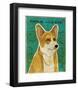 Pembroke Welsh Corgi-John W^ Golden-Framed Art Print