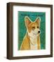 Pembroke Welsh Corgi-John W^ Golden-Framed Art Print