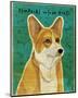 Pembroke Welsh Corgi-John W^ Golden-Mounted Art Print