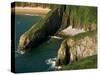 Pembrokeshire, Skrinkle Haven on the South Coast of Pembrokeshire, Wales-Paul Harris-Stretched Canvas