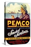 Pemco Brand Smoked Sardines-null-Stretched Canvas