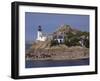 Pen Al Lann Point (Pointe De Pen-Al-Lann) Lighthouse, Carentec, Finistere, Brittany, France-David Hughes-Framed Photographic Print