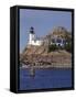 Pen Al Lann Point (Pointe De Pen-Al-Lann) Lighthouse, Carentec, Finistere, Brittany, France-David Hughes-Framed Stretched Canvas