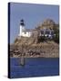 Pen Al Lann Point (Pointe De Pen-Al-Lann) Lighthouse, Carentec, Finistere, Brittany, France-David Hughes-Stretched Canvas