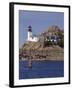 Pen Al Lann Point (Pointe De Pen-Al-Lann) Lighthouse, Carentec, Finistere, Brittany, France-David Hughes-Framed Photographic Print