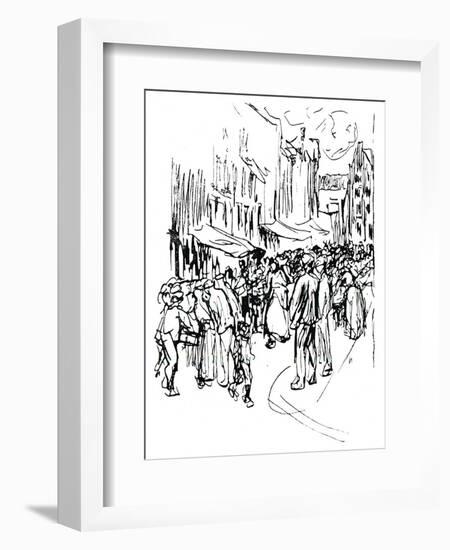 Pen and Ink Study, C19th Century-Max Liebermann-Framed Premium Giclee Print