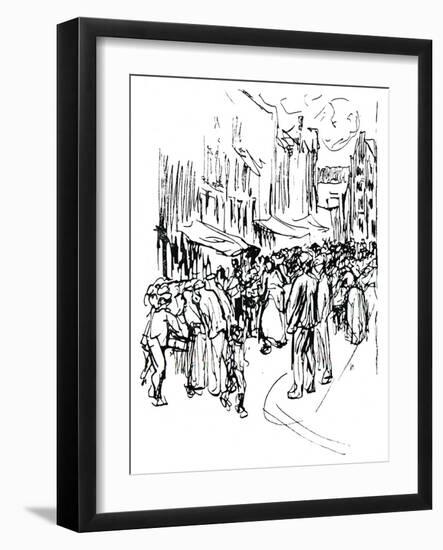 Pen and Ink Study, C19th Century-Max Liebermann-Framed Giclee Print