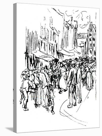 Pen and Ink Study, C19th Century-Max Liebermann-Stretched Canvas