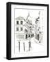 Pen & Ink Travel Studies IV-Ethan Harper-Framed Art Print