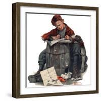 "Pen Pals", January 17,1920-Norman Rockwell-Framed Giclee Print