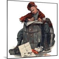 "Pen Pals", January 17,1920-Norman Rockwell-Mounted Giclee Print
