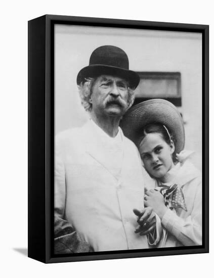 Pen Pals, Mark Twain and Dorothy Quick, 1907-Science Source-Framed Stretched Canvas