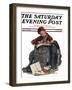 "Pen Pals" Saturday Evening Post Cover, January 17,1920-Norman Rockwell-Framed Giclee Print