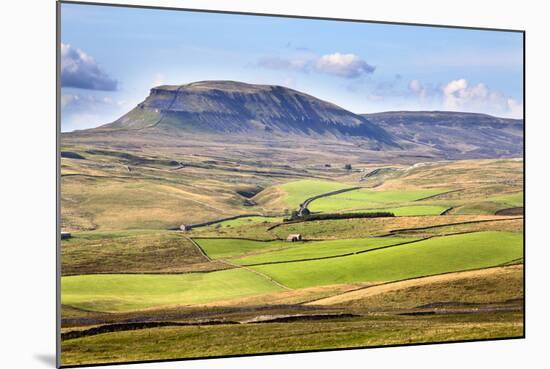 Pen Y Ghent from Above Langcliffe Near Settle, Yorkshire, England, United Kingdom, Europe-Mark Sunderland-Mounted Photographic Print