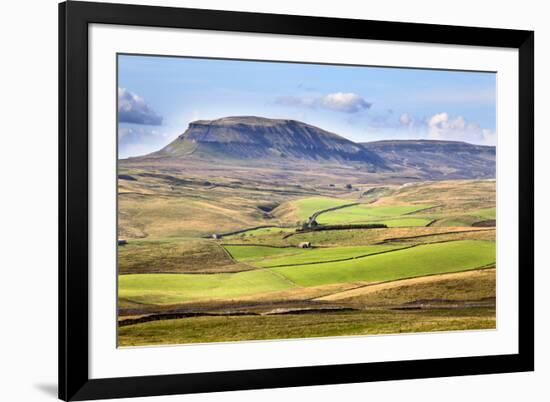 Pen Y Ghent from Above Langcliffe Near Settle, Yorkshire, England, United Kingdom, Europe-Mark Sunderland-Framed Photographic Print