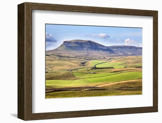 Pen Y Ghent from Above Langcliffe Near Settle, Yorkshire, England, United Kingdom, Europe-Mark Sunderland-Framed Photographic Print