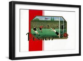 Penalty Brand Cigar Inner Box Label, Soccer-Lantern Press-Framed Art Print