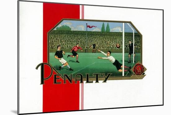 Penalty Brand Cigar Inner Box Label, Soccer-Lantern Press-Mounted Art Print